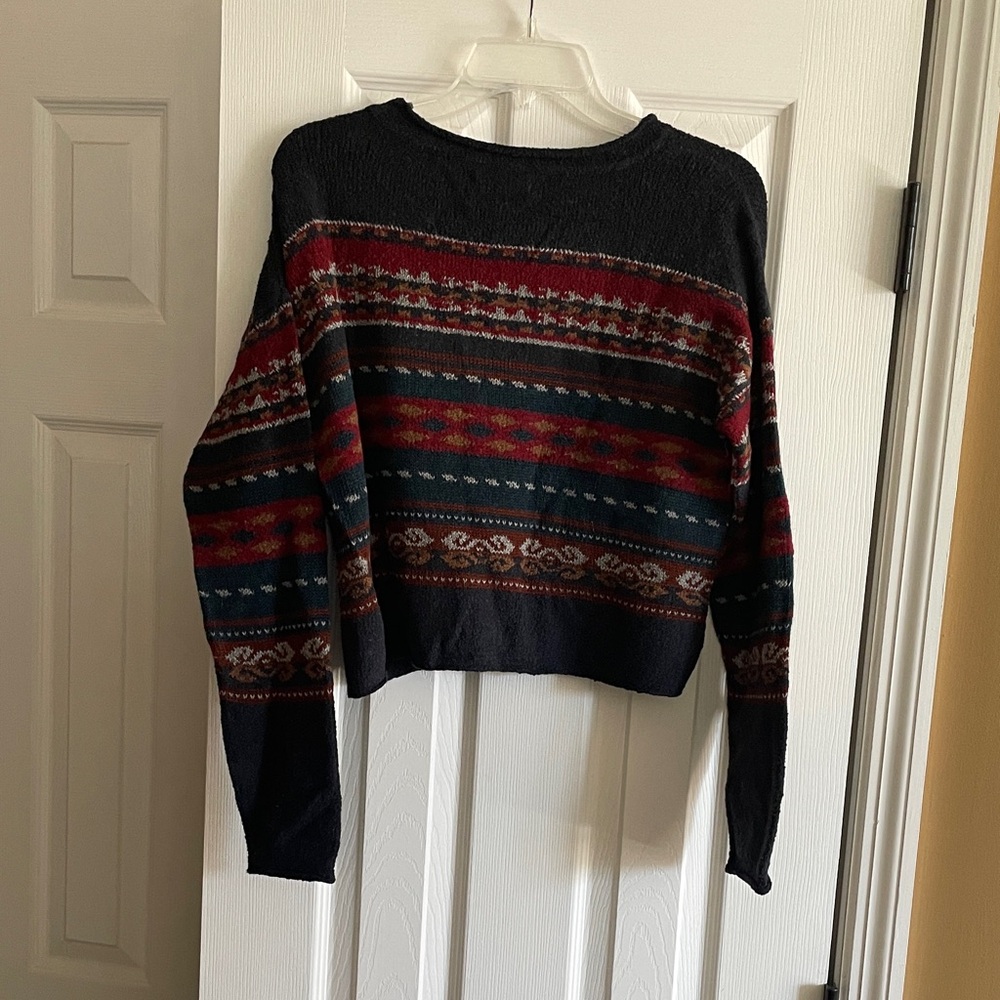 Peruvian Connection Multicolor Patterned Crew Nec… - image 6